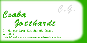 csaba gotthardt business card